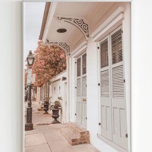 🌺 Charming Home with Pink Flowers | New Orleans | 8x12 Photography Print